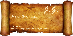 Jung Györgyi névjegykártya